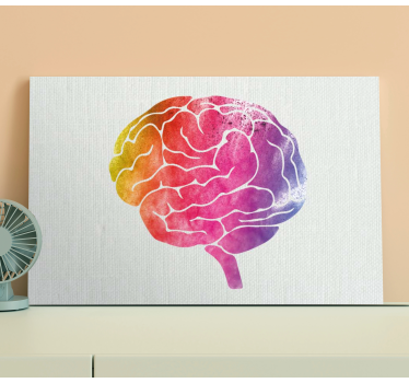 Wandbild abstrakt Regenbogen-gehirn - TenStickers