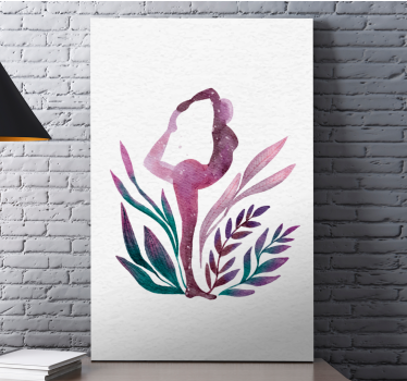 Wandbild ballerina elegante ballettsilhouette - TenStickers