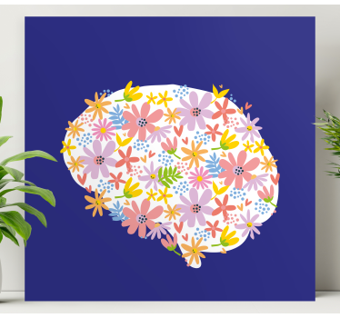 Wandbild Blume Blumen gehirn - TenStickers