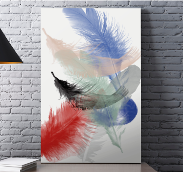 Wandbild federn bunte federanzeige - TenStickers