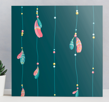 Wandbild federn im dekorativen federdesign - TenStickers