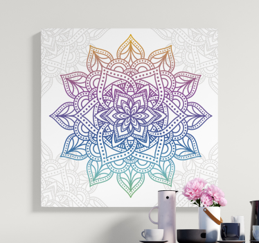 Wandbild Mandala Bunter farbverlauf - TenStickers