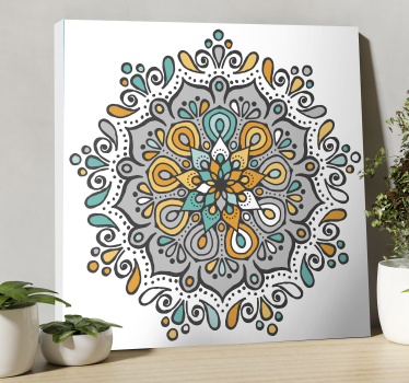 Wandbild Mandala Mandala bunt mit blumenform - TenStickers