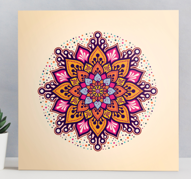 Wandbild Mandala Regenbogen beige - TenStickers