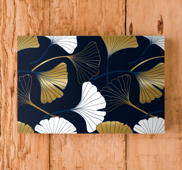 Wandbild modern Geprägte ginkgoblätter - TenStickers
