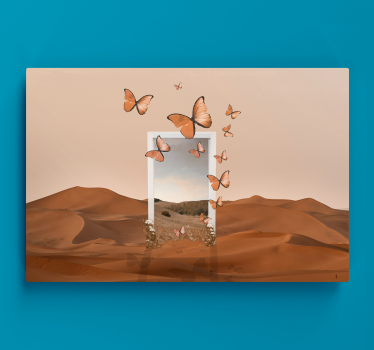 Wandbild schmetterling landschaftsflucht - TenStickers