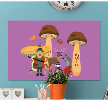 Wandbild tier abenteuer im wald crew - TenStickers