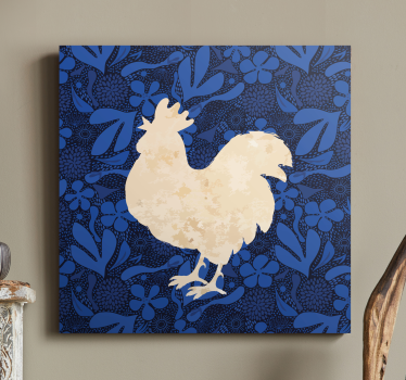 Wandbild tier hahnsilhouette - TenStickers