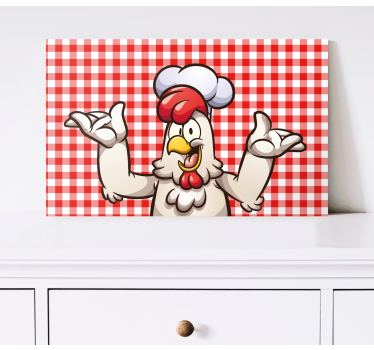 Wandbild Vogel Cartoon-hühnerkoch - TenStickers