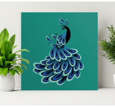 Wandbild Vogel Prächtiger pfau - TenStickers