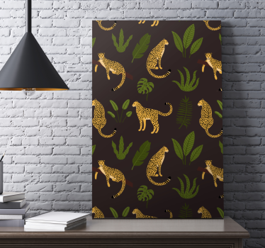 Wandbilder hunde leoparden und blätter - TenStickers