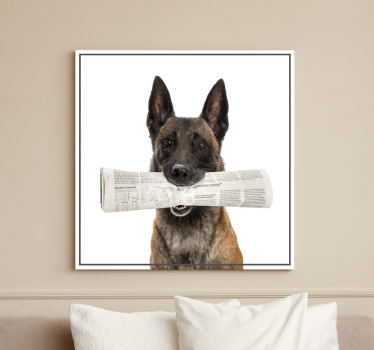Wandbilder hunde mit hund der zeitung trägt - TenStickers