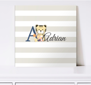 Wandbilder katzen adrian tiger charakter - TenStickers