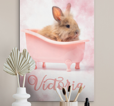 Wandbilder katzen und niedliches kaninchenporträt - TenStickers