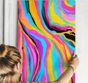 Wandbilder Kunst Abstrakte kunstfarben spritzen - TenStickers