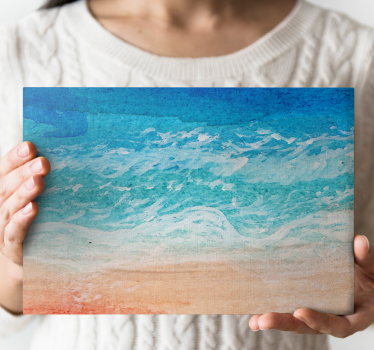 Wandbilder Kunst Ombre-effekt-wellen am strand - TenStickers