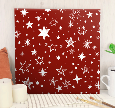 Wandbilder Kunst Roter aquarellstern - TenStickers
