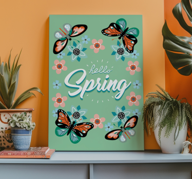Wandbild Wohnzimmer hallo frühling - TenStickers