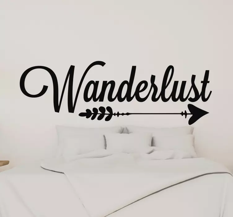 Wandtattoo Wohnzimmer Wanderlust Pfeil - TenStickers