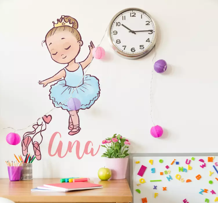 Wandtattoo Mädchen Ballerina - TenStickers