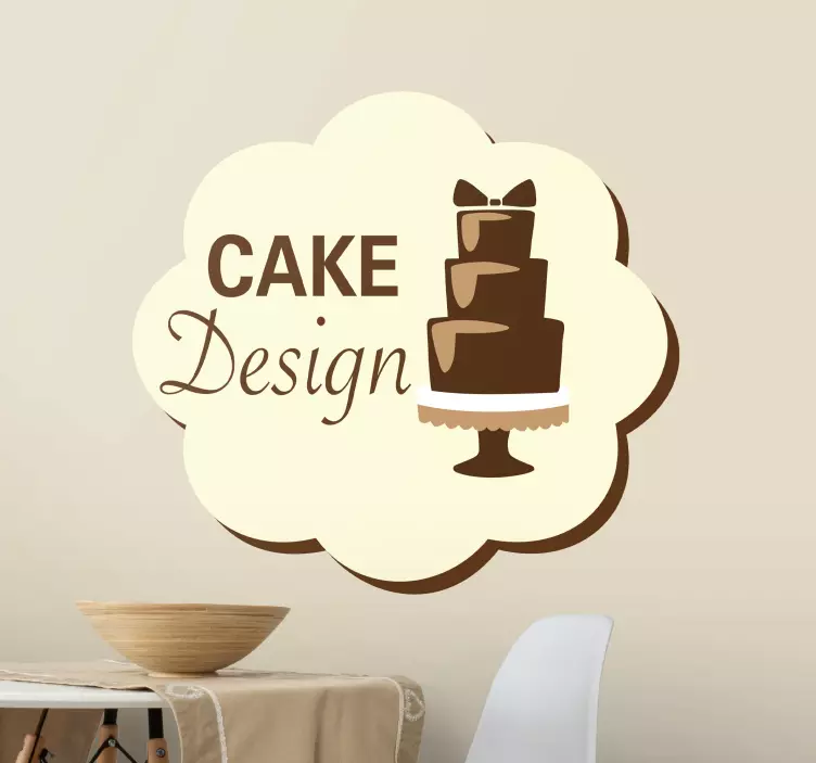 Wandtattoo Kuchen Design - TenStickers