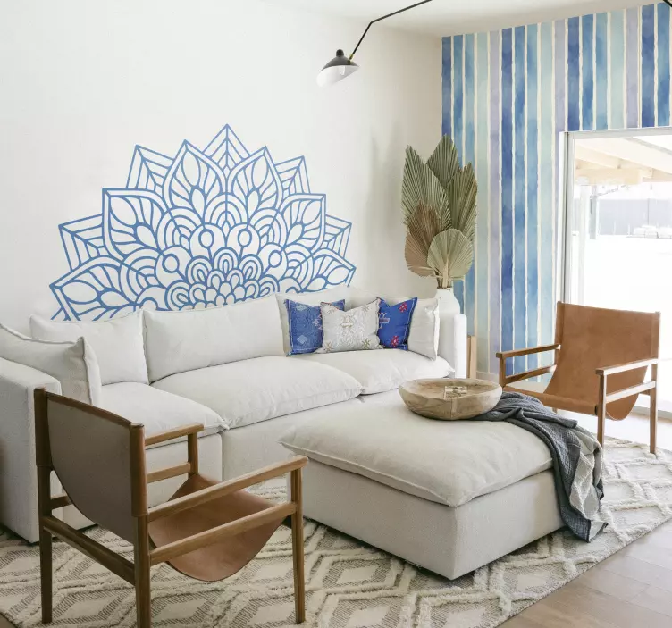 Mandala Yoga Kopfteil Aufkleber - TenStickers