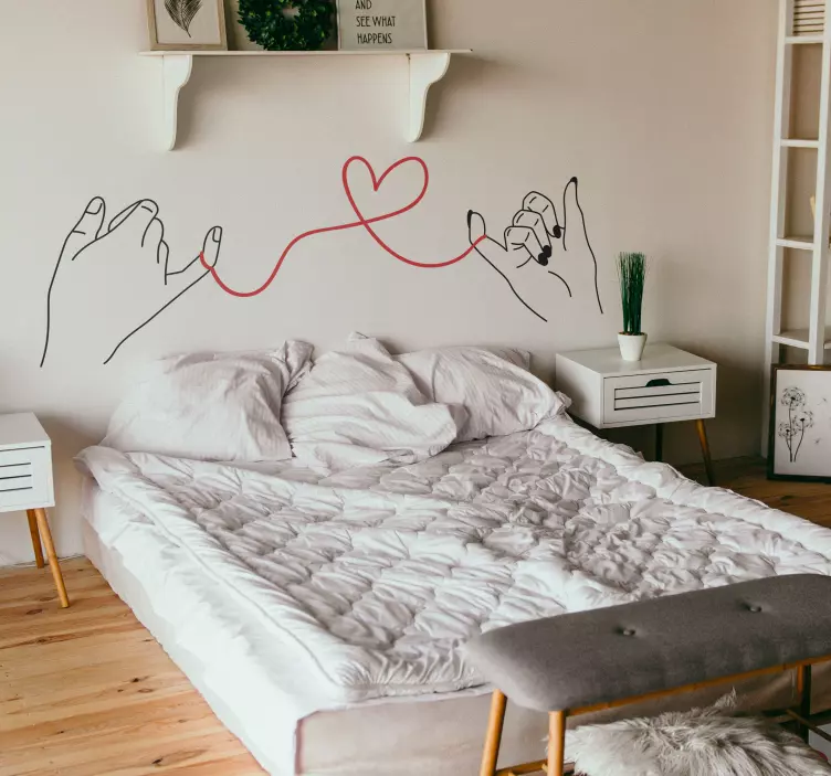 Wandtattoo Liebe Herz Zeichnung mit Händen - TenStickers