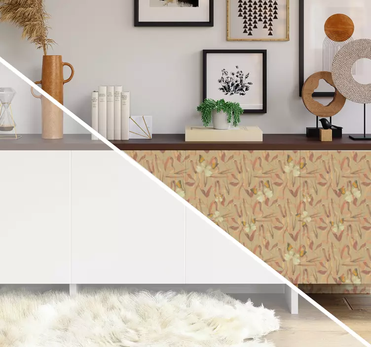 Möbelfolie herbstblumenmuster - TenStickers