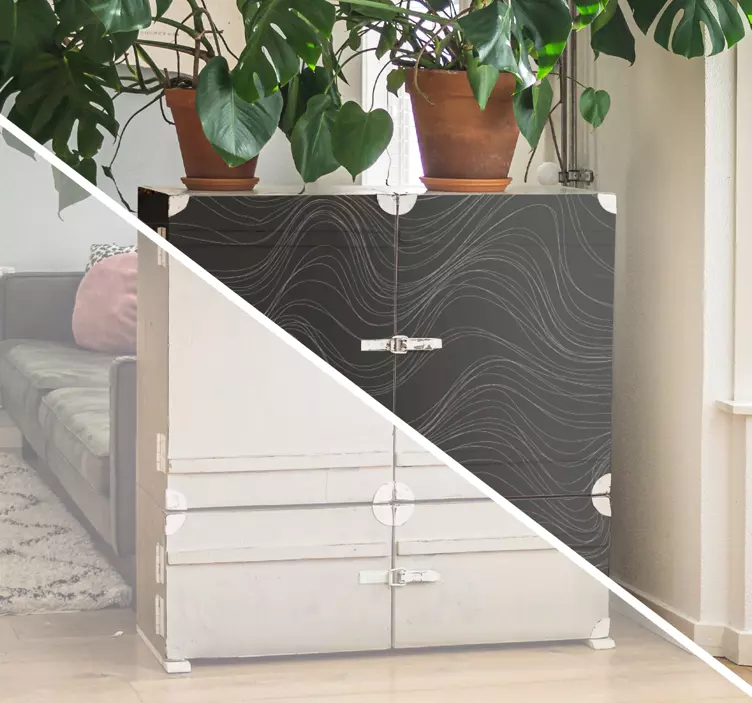 Klebefolie Möbel Wellen texturen - TenStickers