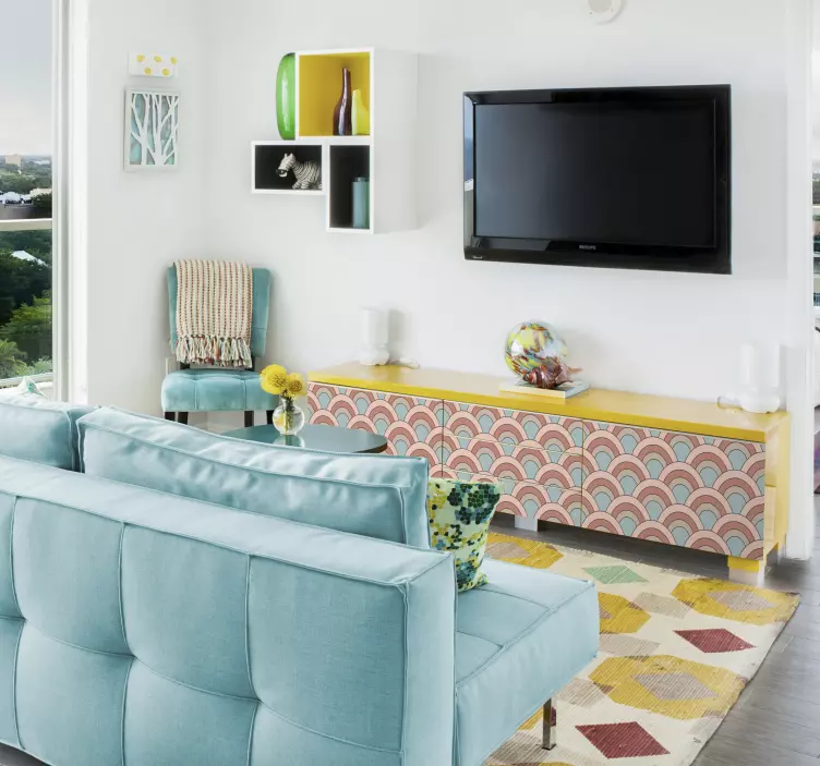 Möbelfolie geschwungenes muster wellen - TenStickers