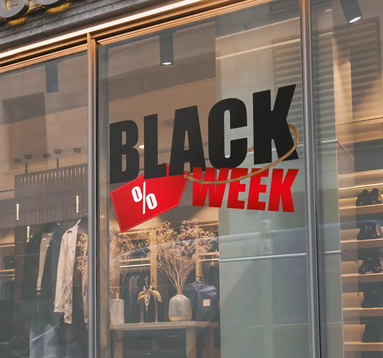 Aufkleber Black Friday Tag der schwarzen woche - TenStickers