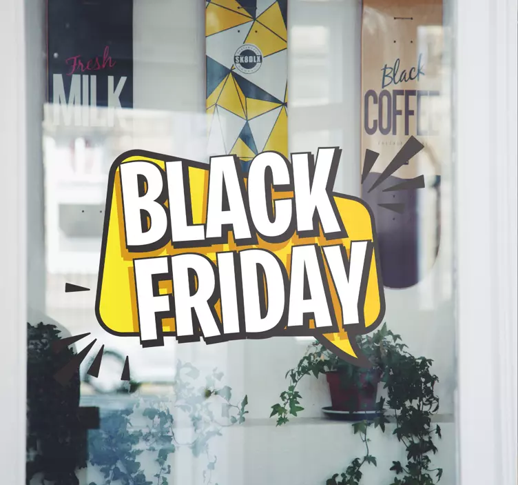 Stickers Black Friday Schwarze freitag-sprechblase - TenStickers