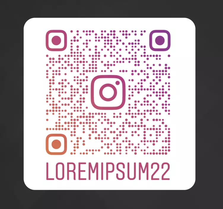 Personalisierter Instagram Aufkleber QR Code - TenStickers