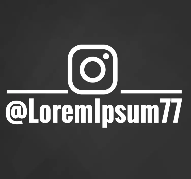 Schaufenster Klebefolie Einfaches instragram personalisiert - TenStickers