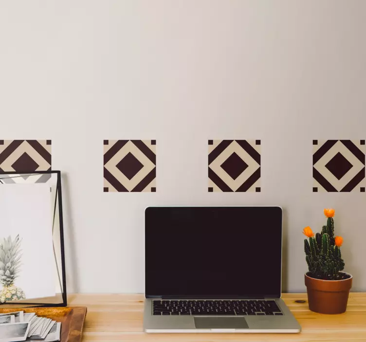 Klebefliesen geometrisches rautenmuster - TenStickers