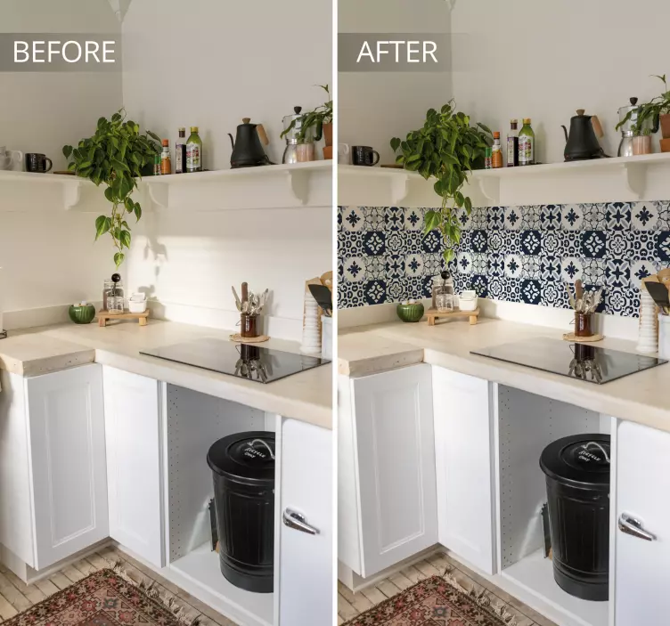 Fliesenaufkleber Klavierzementfliesen - TenStickers