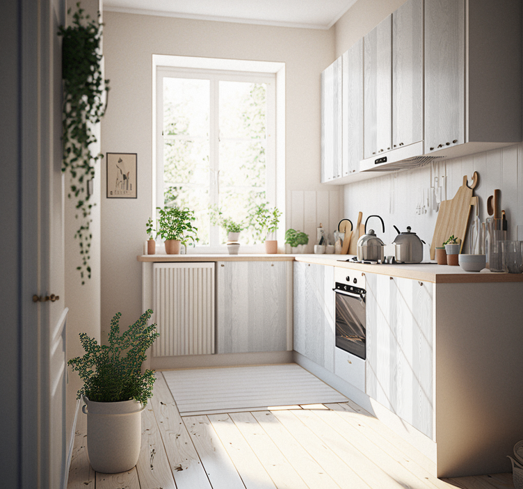 Möbelfolie weißes Holz einfarbig - TenStickers