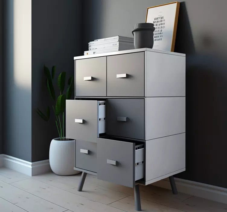 Graue Möbefolie einfarbig - TenStickers