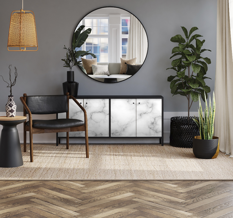 Möbelfolie weißer Marmor Muster - TenStickers