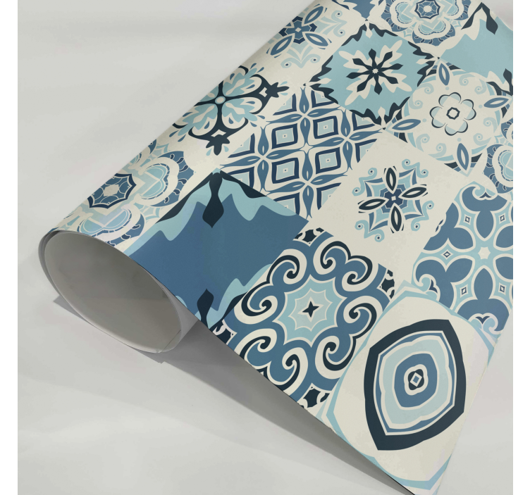 Möbelfolie blaues Fliesenmuster - TenStickers