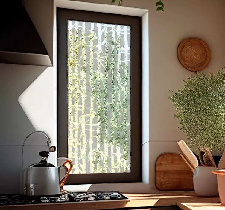 Fensteraufkleber Bambus transluzent - TenStickers
