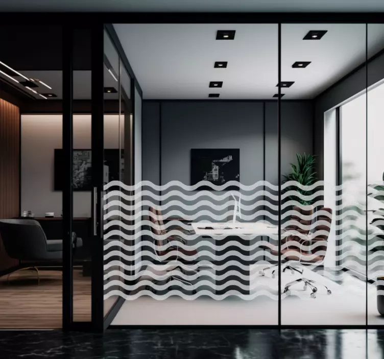 Fensteraufkleber durchsichtige Wellen - TenStickers