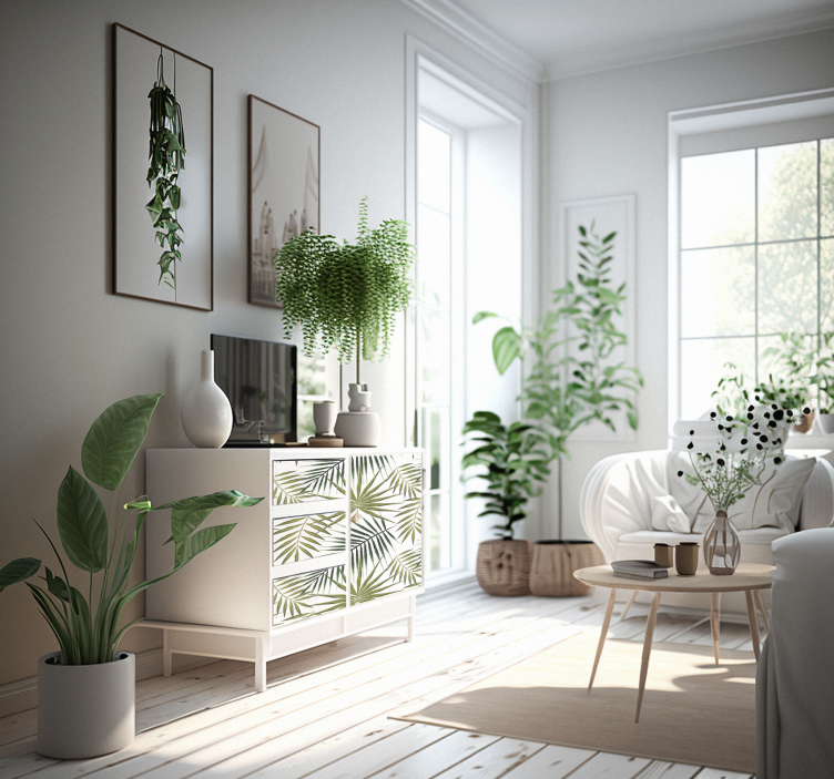 Möbel Folie Palmen Blätter - TenStickers