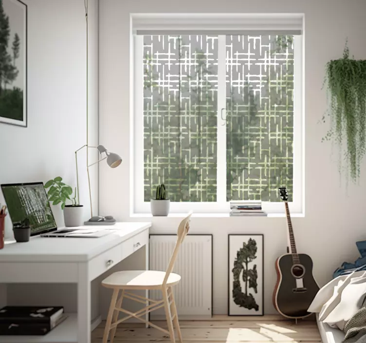 Fensteraufkleber gekreuzte Linien - TenStickers