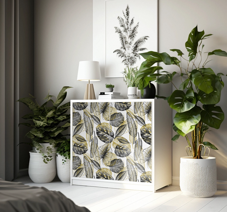 Möbelfolie elegante tropische Pflanzen - TenStickers