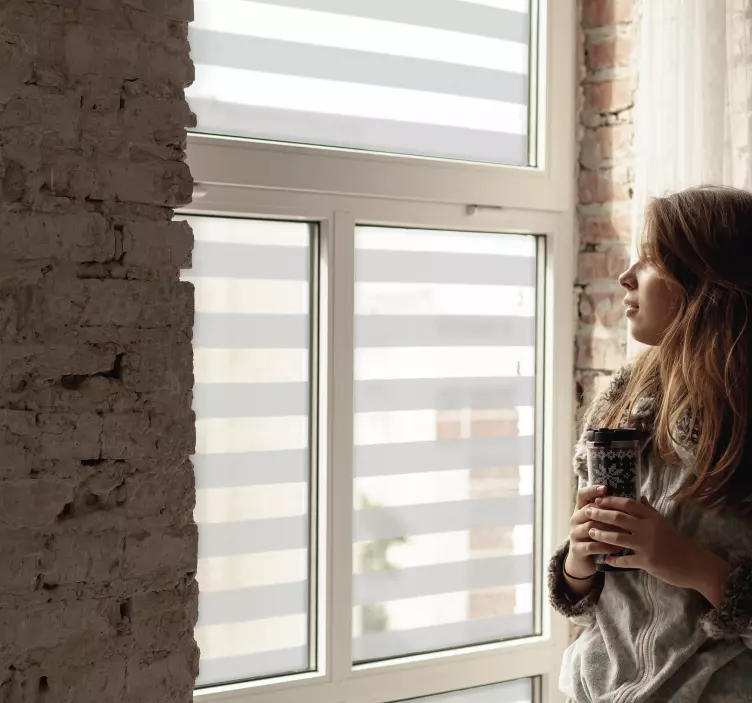 Durchscheinende Streifen Fenster Aufkleber - TenStickers