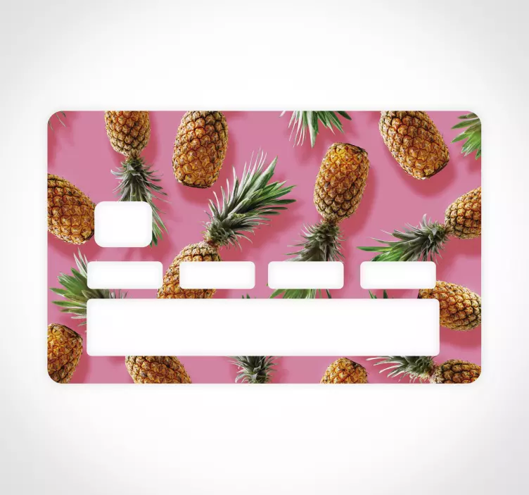 Kreditkarte aufkleber ananas muster - TenStickers