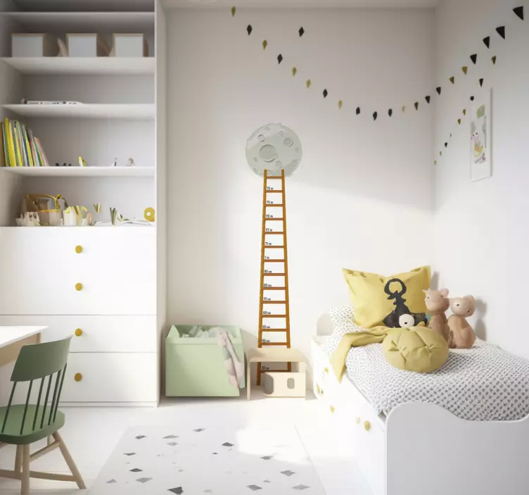 Leiter zum Mond Maßband Aufkleber - TenStickers