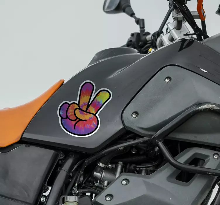 Motorrad Aufkleber Friedenssymbol - TenStickers