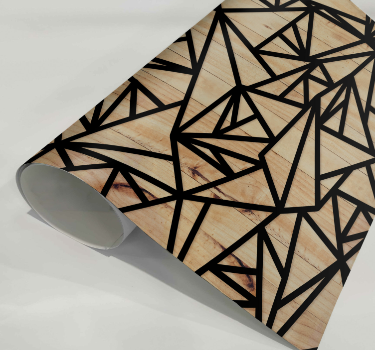 Möbelfolie Holzoptik Dreiecke - TenStickers